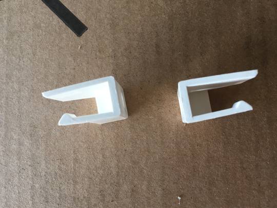Fisher Paykel and Robinhood Rangehood filter clip holder white  1 pair, ***02224WH
