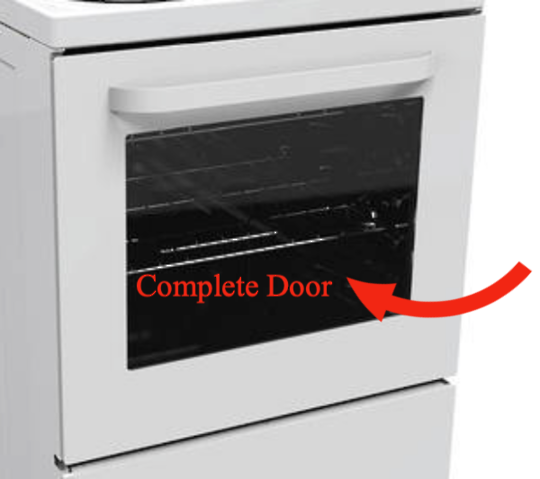 Parmco  Oven complete door FS60R-4W, FS60R-8W and FS60CER,  Hinge and Handle included,