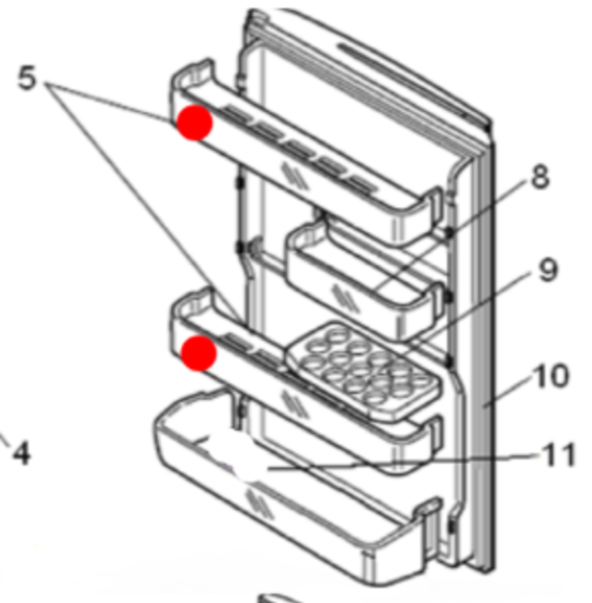 05445 Mitsubishi fridge Water Tank MRCU375P, MRCU375X, MRCU415X, MR