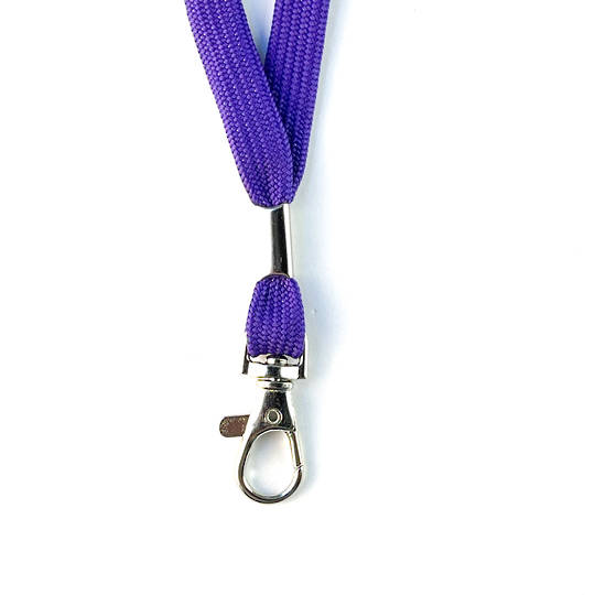 12mm Wide Purple Lanyard with C-Hook - Pack of 50
