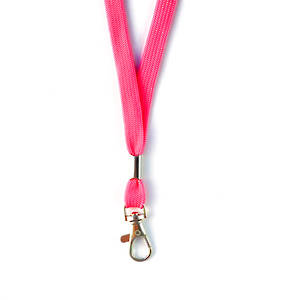 12mm Wide Pink Lanyard with C-Hook - Pack of 50