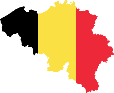 Flag-map of Belgium
