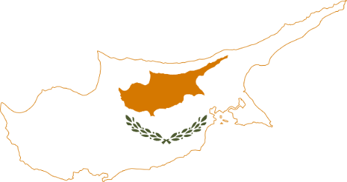 Flag-map of Cyprus