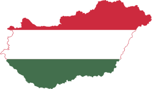 Flag-map of Hungary