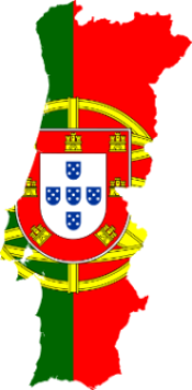 Flag-map of Portugal