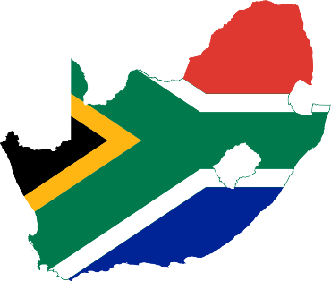 Flag-map of South Africa
