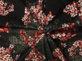 Knit - Cherry Blossom on Black BG