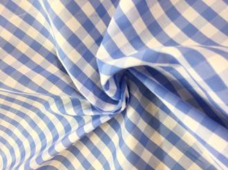 Gingham blue and white