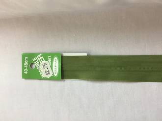 Invisible zip - army green - 40-45cm - 96967