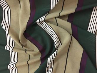 Chiffon Striped design purple, green, tan and white