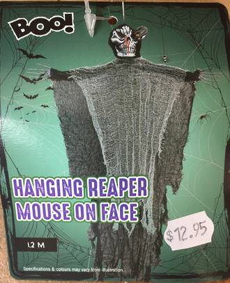 Hanging Reaper mouse on face XH6783