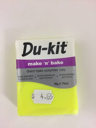 Du-Kit Make n Bake Clay - Fluoro Yellow 240