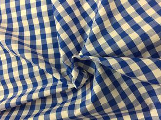 Gingham Royal Blue and White