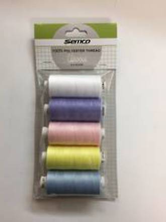 Thread Pack 5 Assorted Bright Colours