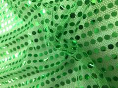 Sequin Fabric - Apple green