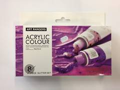 Acrylic colour 8 piece glitter set - Art Rangers