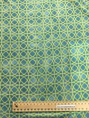 Stretch fabric - Green geometric pattern