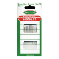 Hand sewing needles Crewels - 13547 size 6