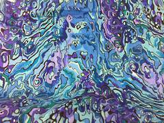 Kiwiana Print: Crazy Paua - Blue and purple - 102