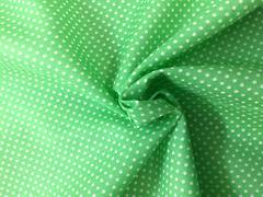 Cotton- polka dot green