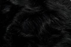 Black faux Fur - Long Pile