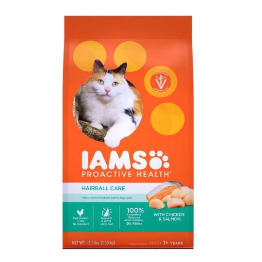 IAMS Cat Hairball Care Chicken & Salmon 3.18kg