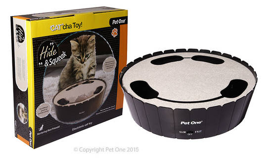 Pet One Cat Toy Cat'cha Hide & Squeak Batt