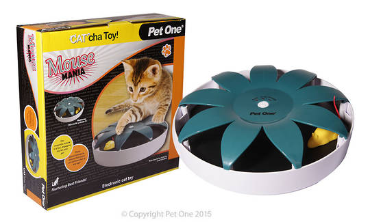 Pet One Cat Toy Cat'cha Mouse Mania Batt