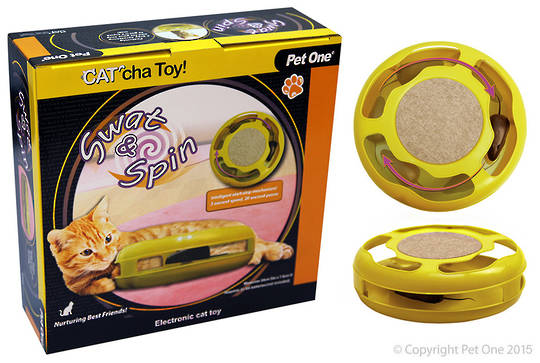 Pet One Cat Toy Cat'cha Swat & Spin Batt