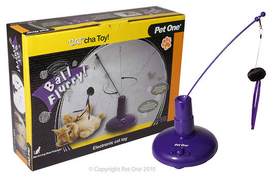 Pet One Cat Toy Cat'cha Ball Flurry Batt
