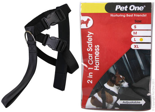 Pet One Car Safety Harness Two in One L