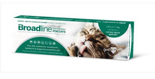 Broadline Spot-on Flea and Worm Treatment for Cats (0.9ml each)