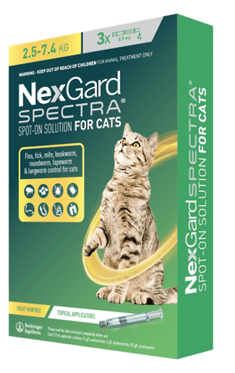 NEXGARD SPECTRA Spot-on Solution for Large Cats - 3 pack