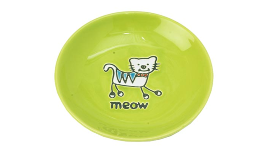 Silly Kitty Saucer - Green13cm