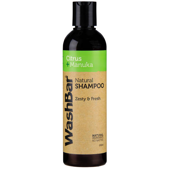 WashBar 100% Natural Shampoo - Citrus and Manuka - 250ml
