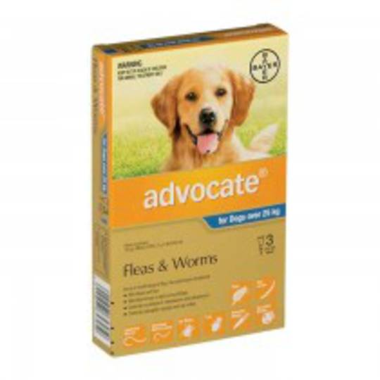 Advantage Spot-on Flea and Worm Treatment for Very Large Dogs +25kg (Blue / 3 pippets)