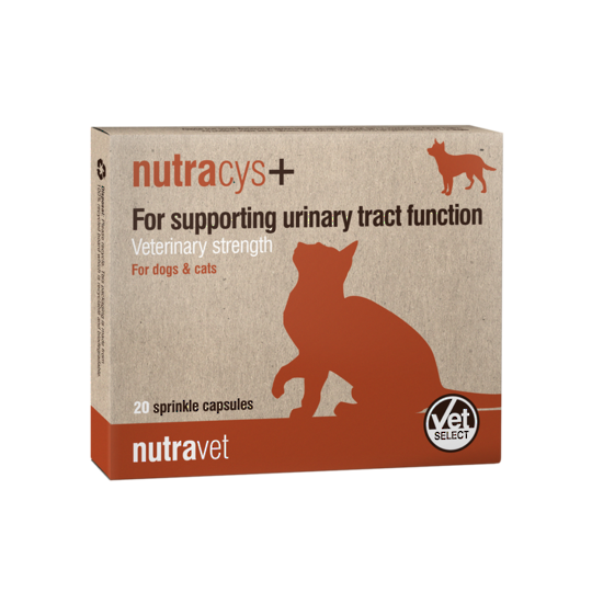 Nutracys+ – Healthy support for urinary tract function - For Cats and Dogs - 20 Sprinkle Capsules