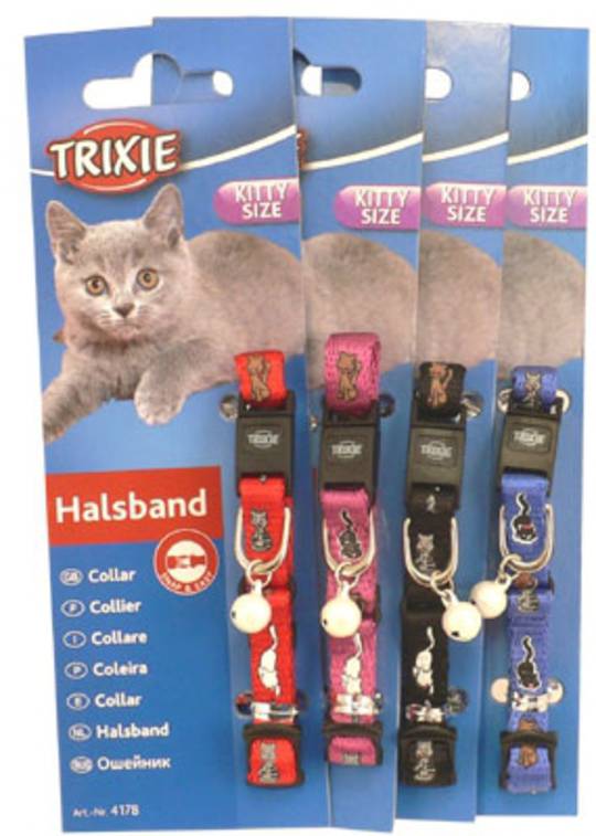 Trixie Kitten Collar with Motif (Red, Pink, Black or Blue)