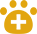 orange dog paw icon