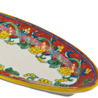 Hand-Painted Ceramics Corallo Fish Platter