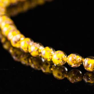 Murano Bead Necklace Corintia Yellow
