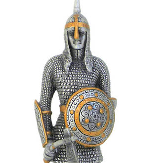 Pewter Warrior with Axe and Shield