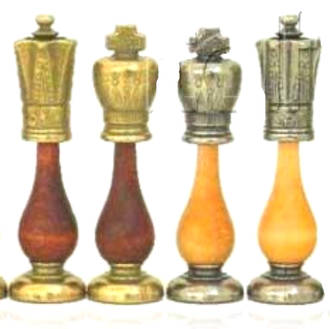 Chess Pieces - metal/wood - King 102mm