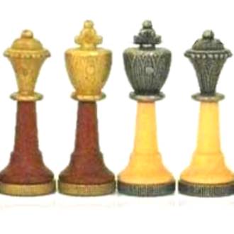 Chess Pieces - pewter/wood - King: 75mm