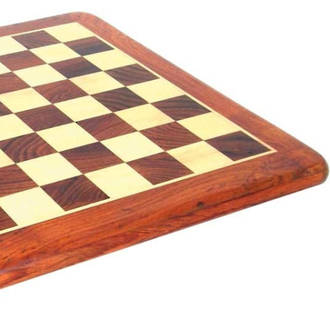 Inlaid Wooden Chess Board - Rosewood/Maple 460 x 460mm