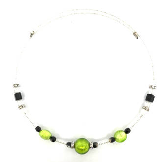 Murano Glass Bead choker - Green