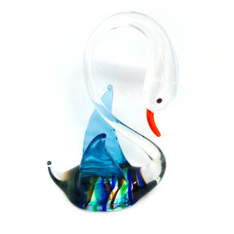 Murano Glass Ornament Swan 1