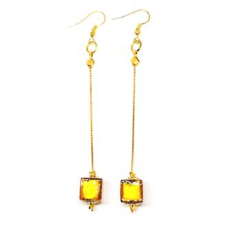 Murano Glass Bead Earrings - Serata - Gold