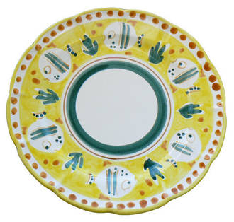 Hand-Painted Ceramics Pesce Dessert/Pasta Plate Yellow