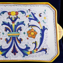 Hand-Painted Ceramics Ricco Deruta Tray